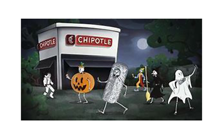 chipotle, comida, burrito, nuevo, producto, halloween